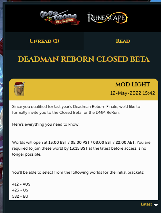 dmm rerun finalist for sale | Sell & Trade Game Items | OSRS Gold | ELO