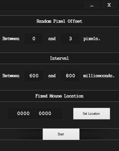 Auto clicker with intervals