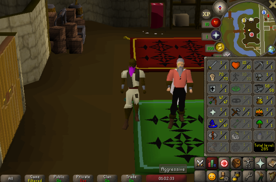 [Obby Mauler] 10 HP / 70 Str / 25 Combat / Halo / 1 Def & Prayer / 47