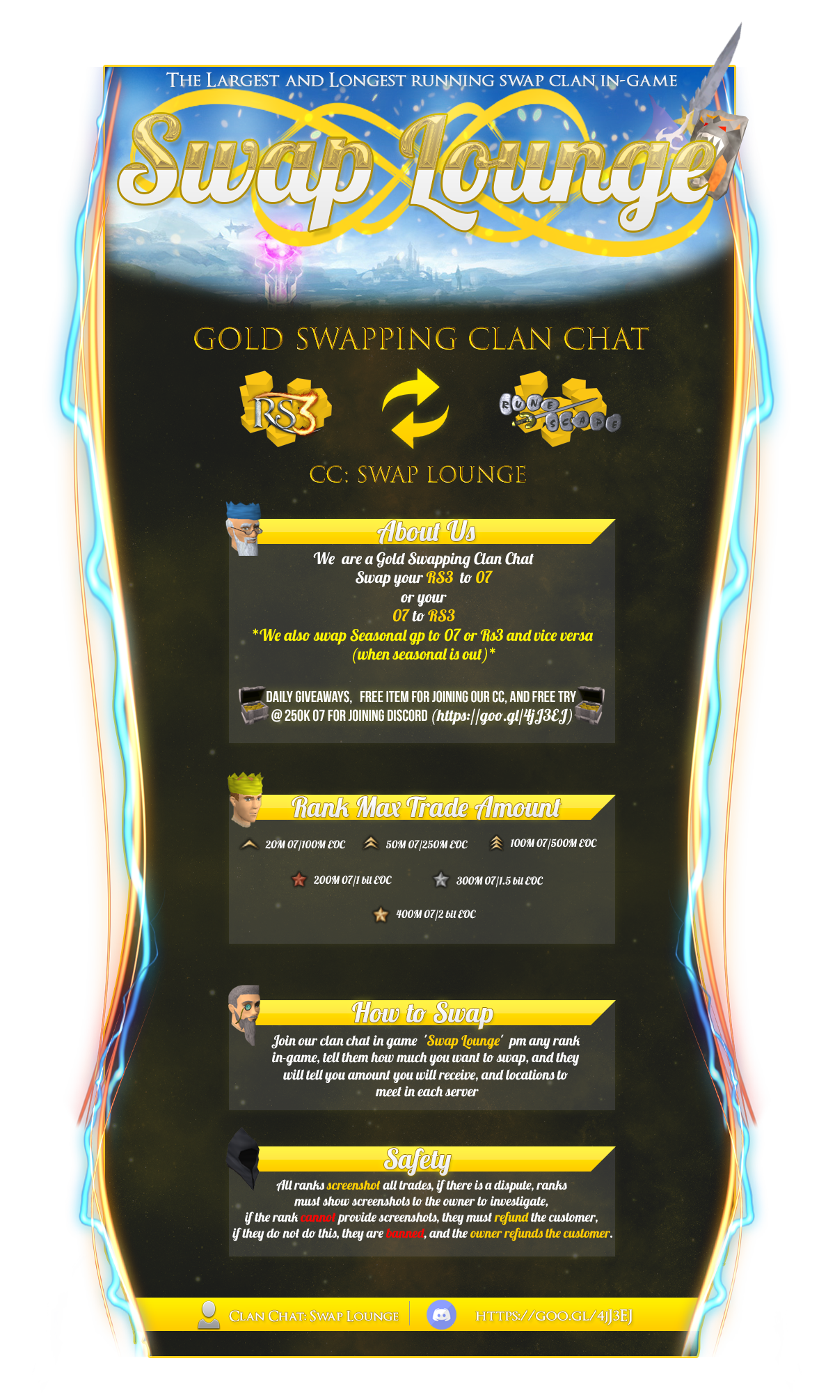 Swap Lounge Clan Chat Swapping Rs3 07 Tourney Sell Trade Game Items Osrs Gold Elo