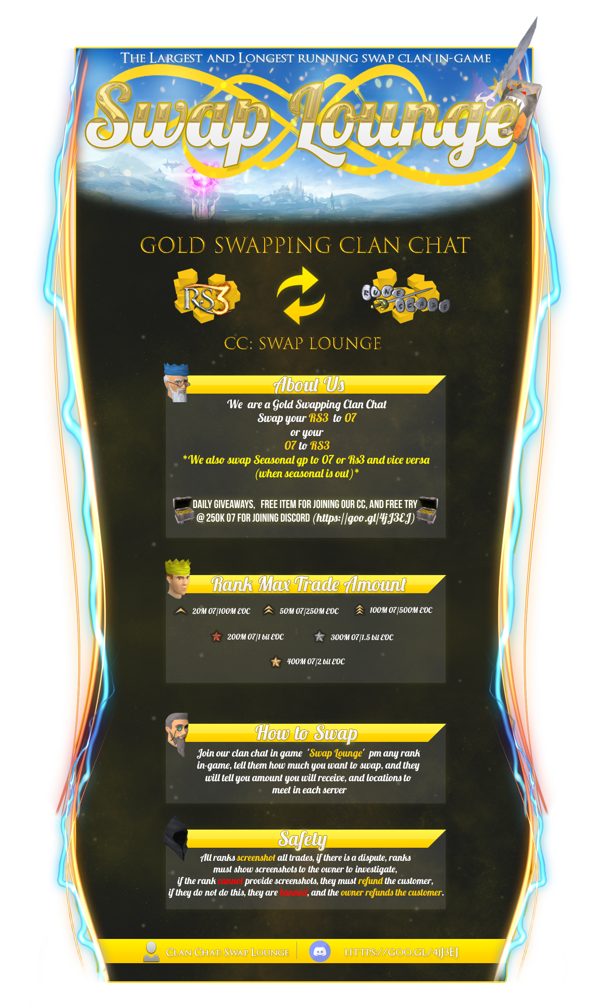 Swap Lounge Clan Chat Swapping Rs3 07 Tourney Sell Trade Game Items Osrs Gold Elo