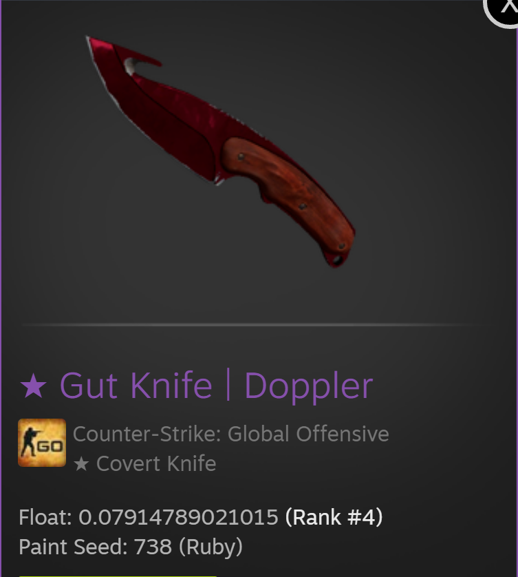 Gut knife Ruby high float | Sell & Trade Game Items | OSRS Gold | ELO