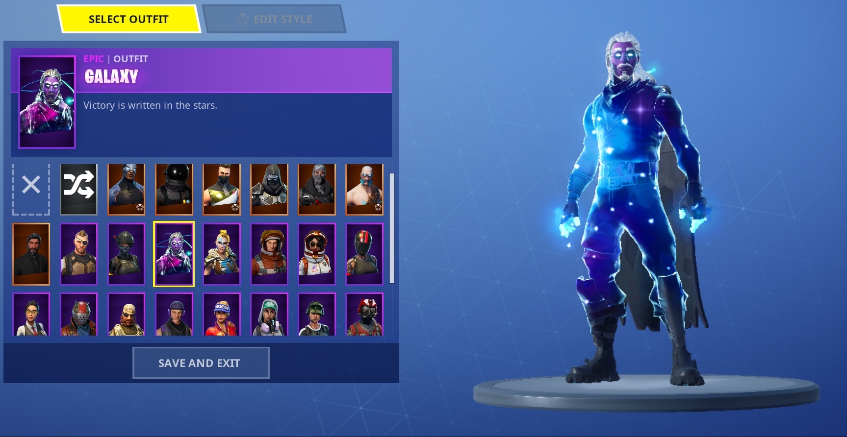 ROBLOX MAKING FORTNITE GALAXY SKIN AN ACCOUNT 